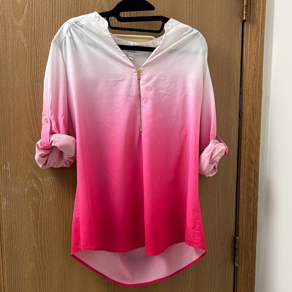 Calvin Klein Pink Ombré Dress Shirt